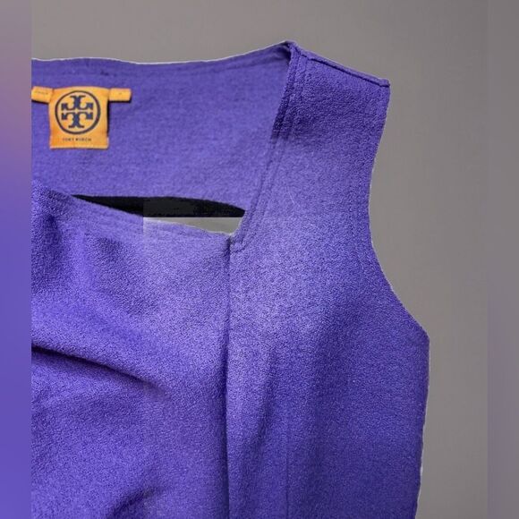 Tory Burch Taletta Wool Ruffle Dress in Ultraviolet Size Small MSRP $350 - Picture 8 of 15